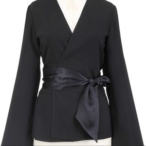 NWOT Elizabeth and James Telier black silk top, XS